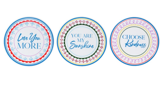 Trinket Dishes - 3 assorted  You are my Sunshine, Love you More, Choose Kindness