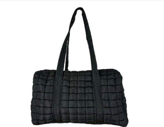 Puffer Quilted Duffle Black