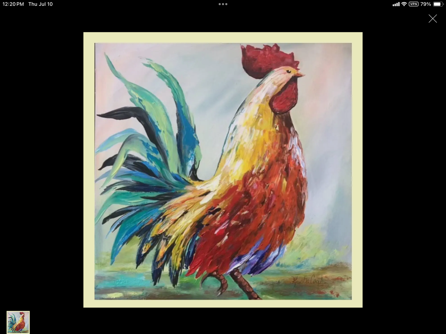 Kristie Rooster Square Pillow Swap Lucky Bird Co.