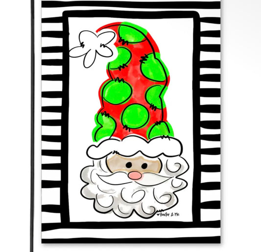 Santa with Tall Hat Garden Flag - Baxter & Me