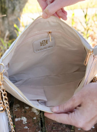 Caroline Hill - Madelyn Clutch Crossbody Pearl Quilted