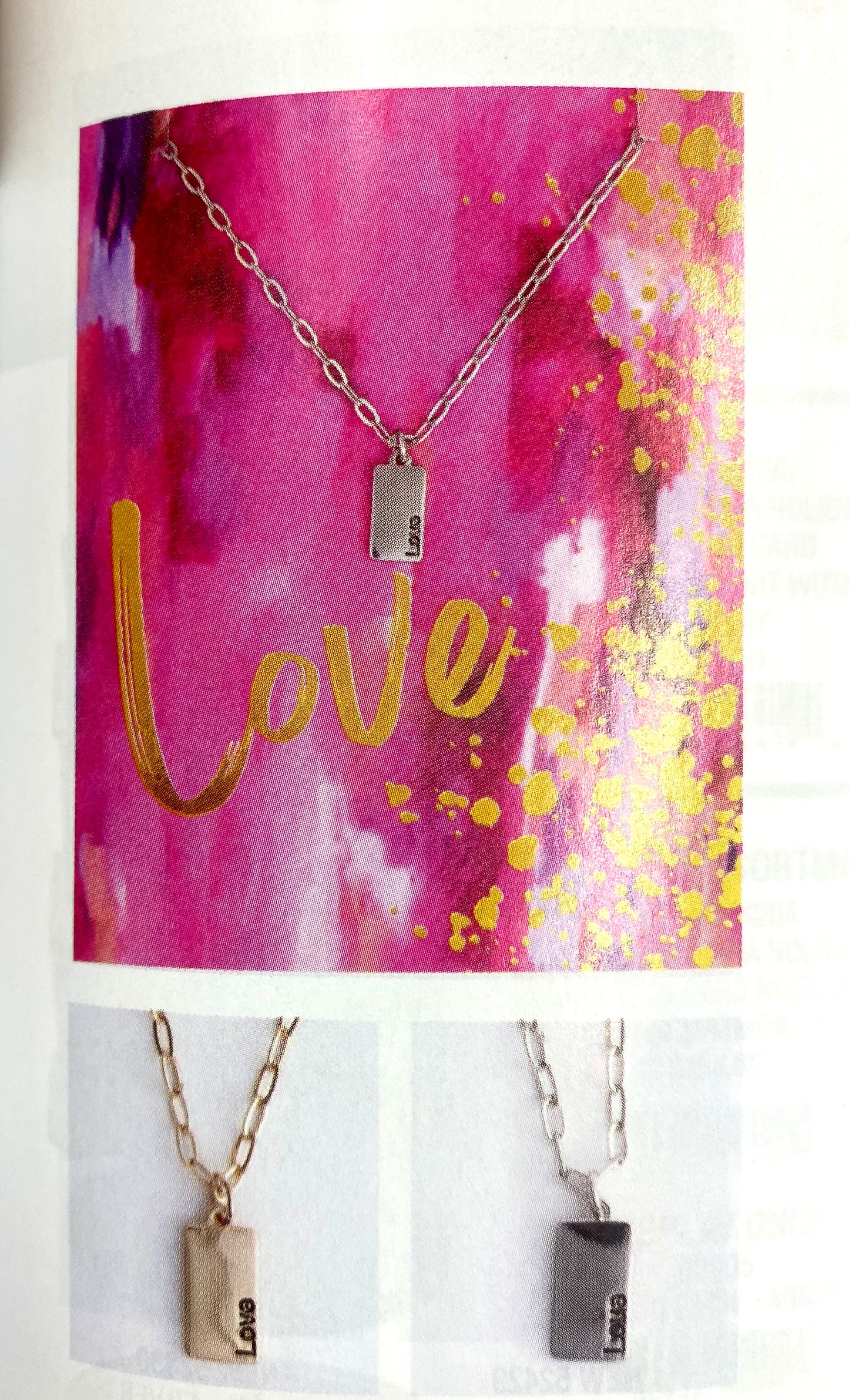 Necklace +Greeting Card Set / Silver or Gold