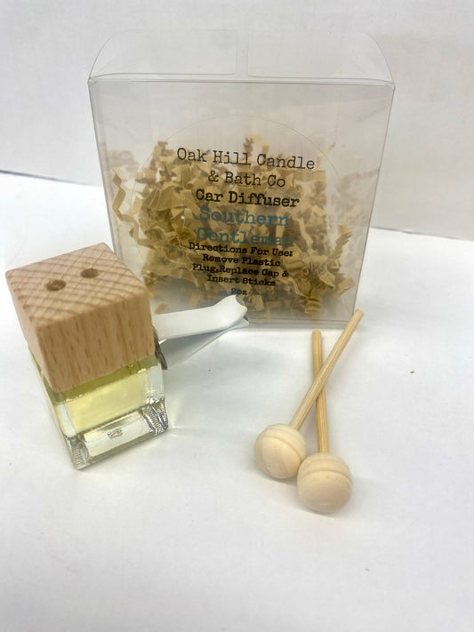 Oak Hill Candle & Bath Co. Car Diffuser / Southern Gentlemen Scent