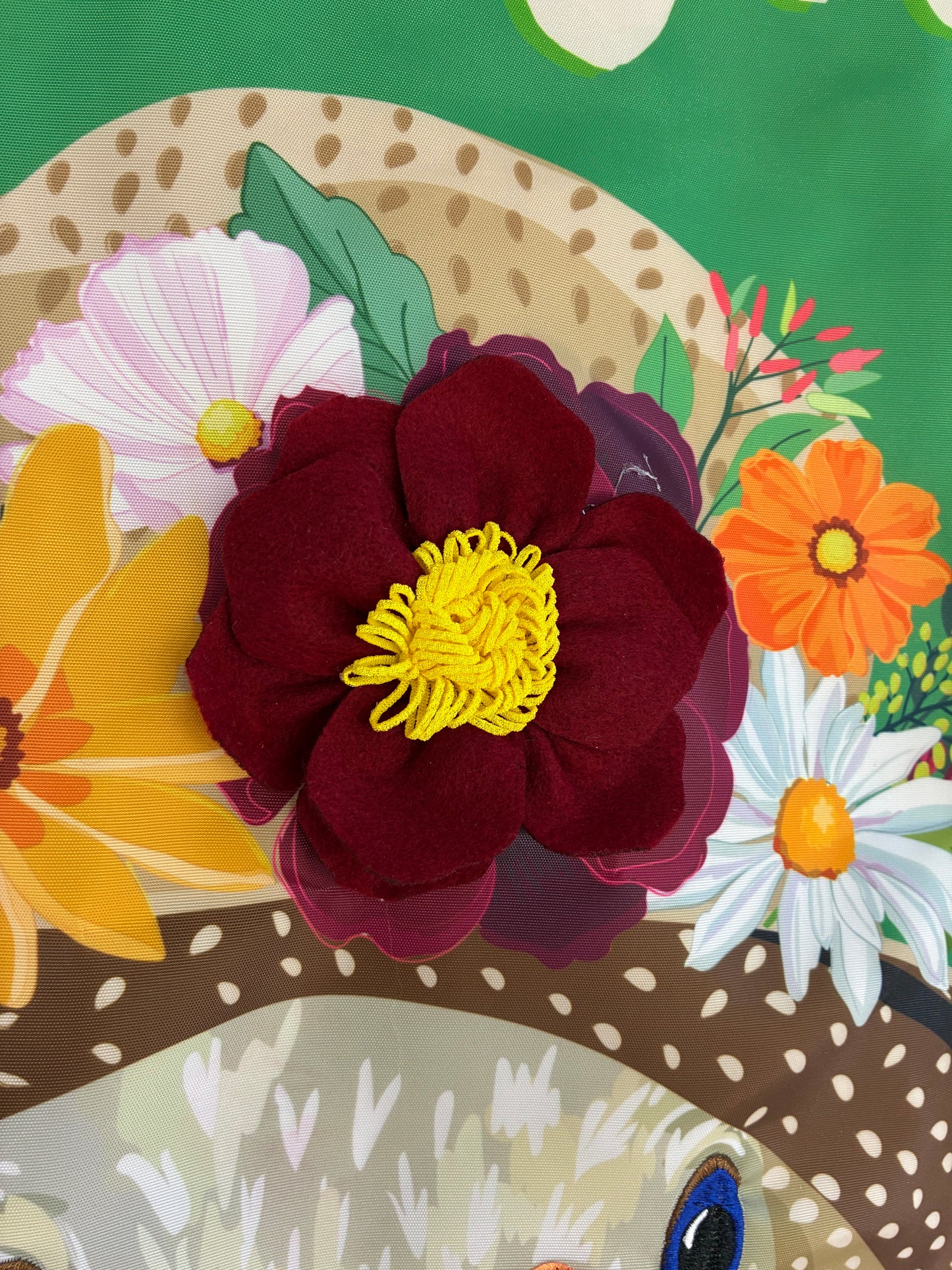 Flowery Goose Appliqué Garden Flag (Big Flag)