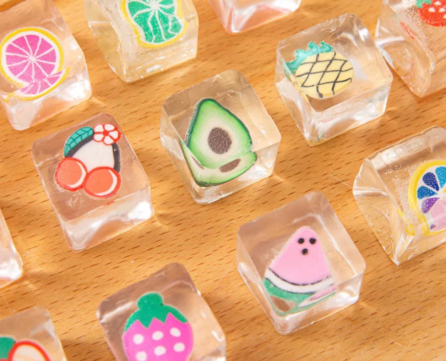 Mini Fruit Ice Cube Squishy