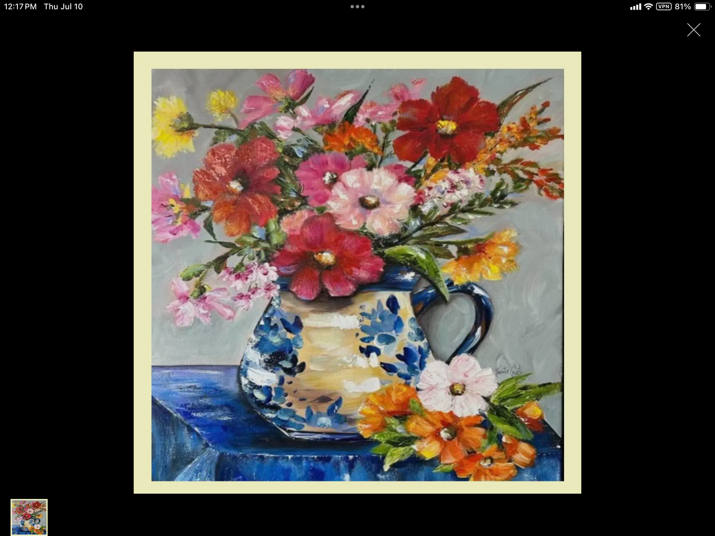 Flowers in Blue Chinoiserie Tea Pot Square Pillow Swap Lucky Bird Co.