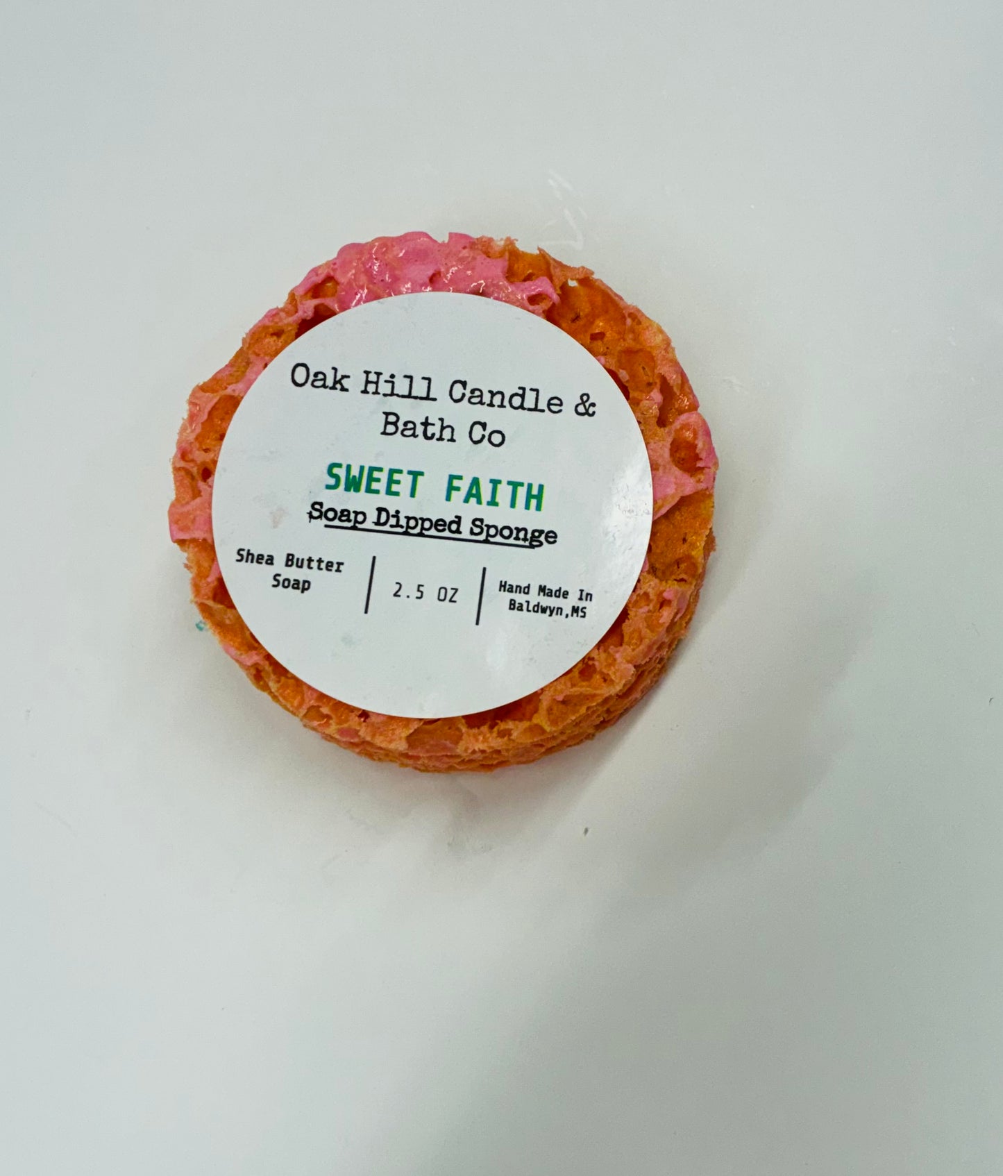 Small Soap Dipped Sponge 2.5 oz - Oak Hill Candle Co.
