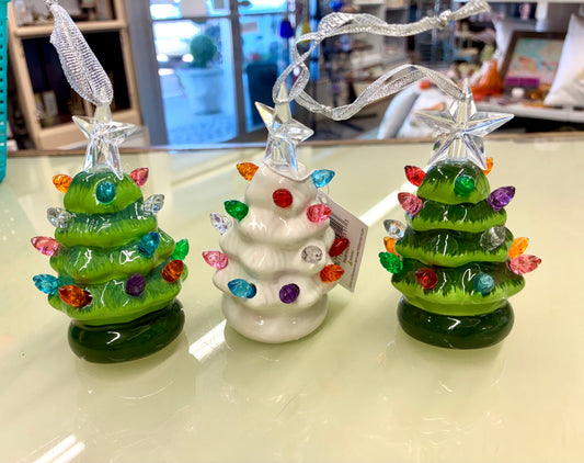 Little Lighted Christmas Tree Ornaments / LED
