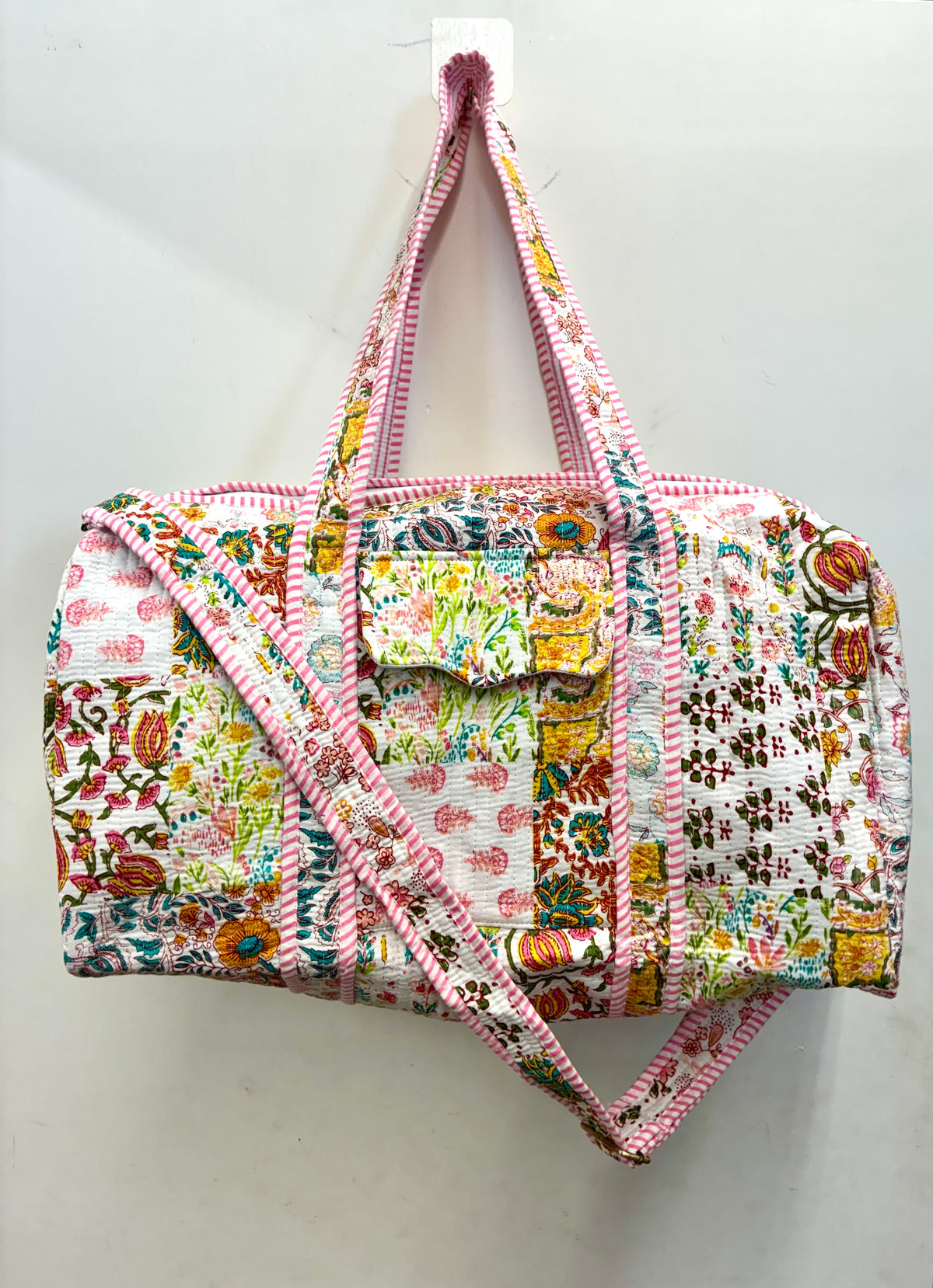 Florence Floral Patchwork Quilted Duffel Bag