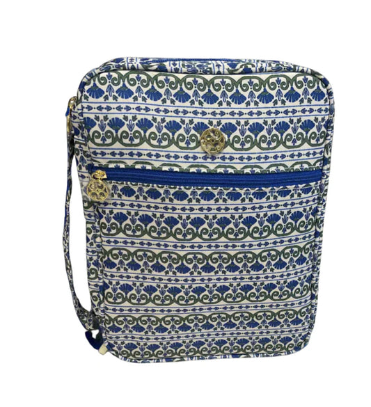 Bible Cover Floral Foulard Navy - Mary Square