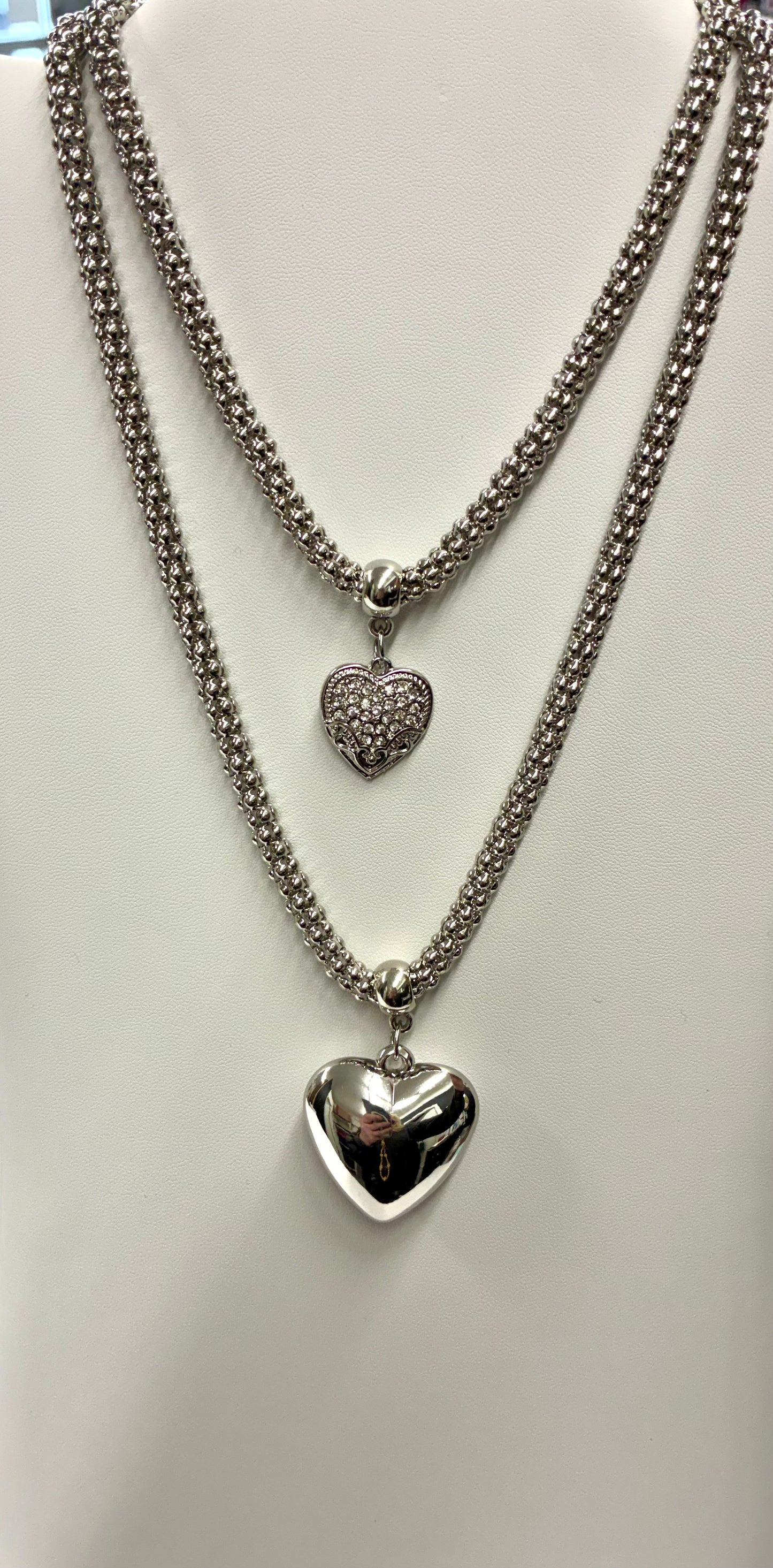 Two In One Heart Necklace