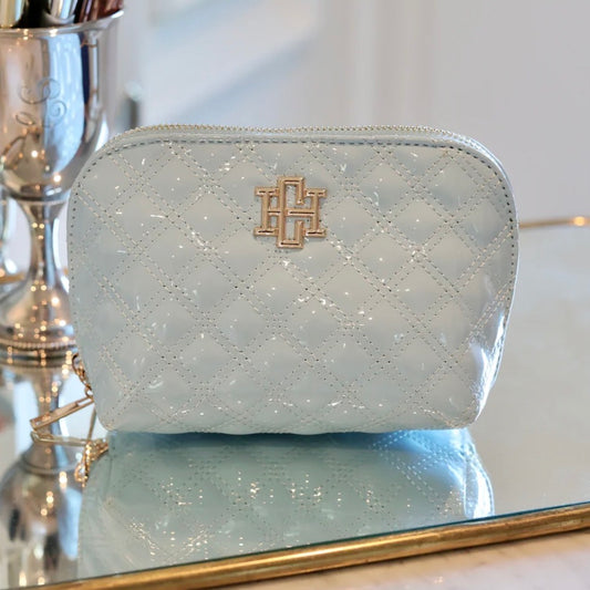 Ibiza Small Pouch Light Blue Patent - Caroline Hill