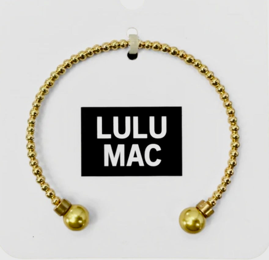 LULU MAC Beaded Cuff- Gold or Pearl