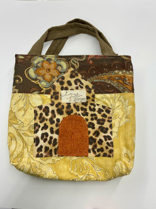 Bible Bag with Leopard Church Yellow Colors