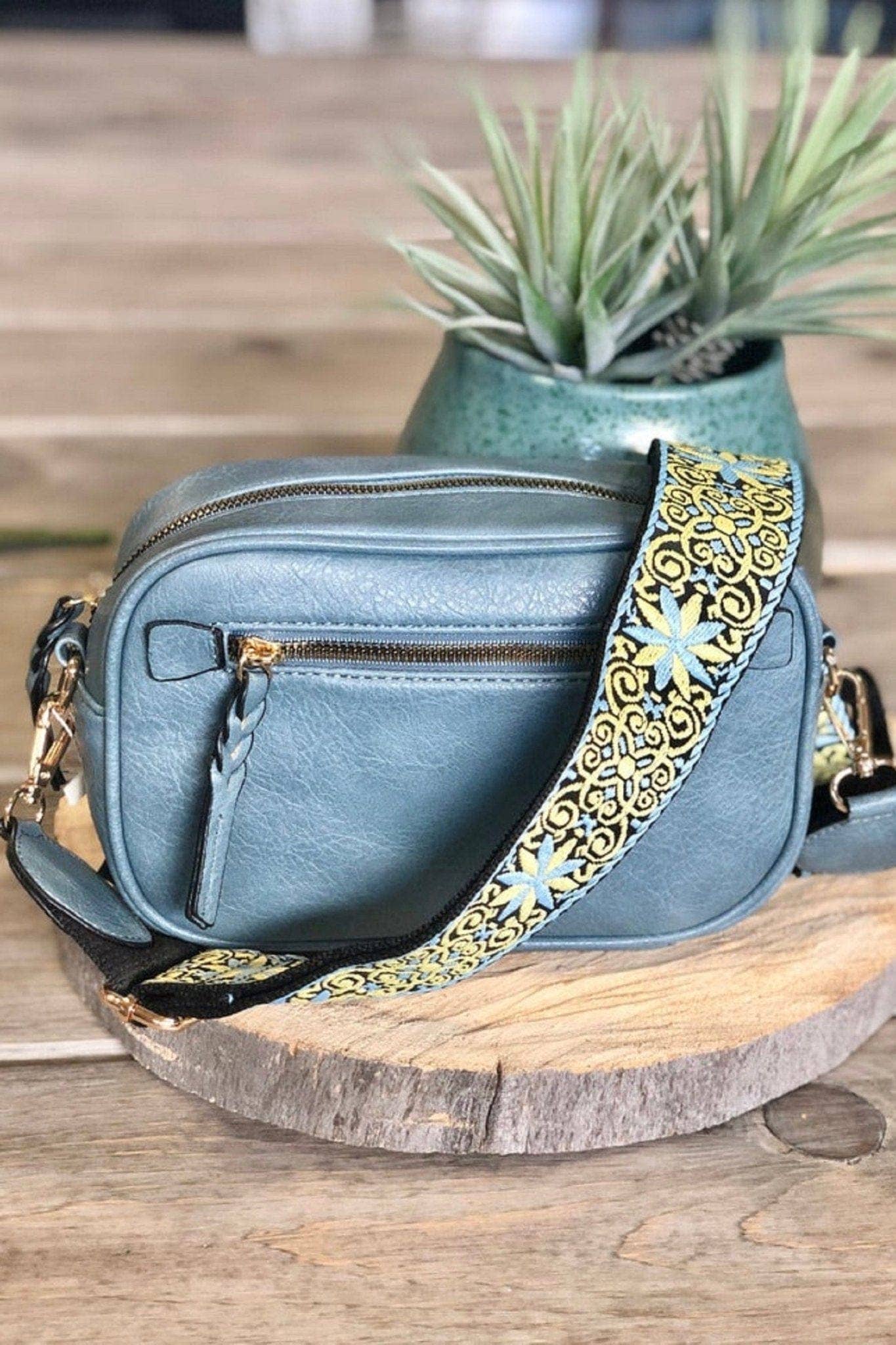 Boho Guitar Strap Women's Crossbody Bag: