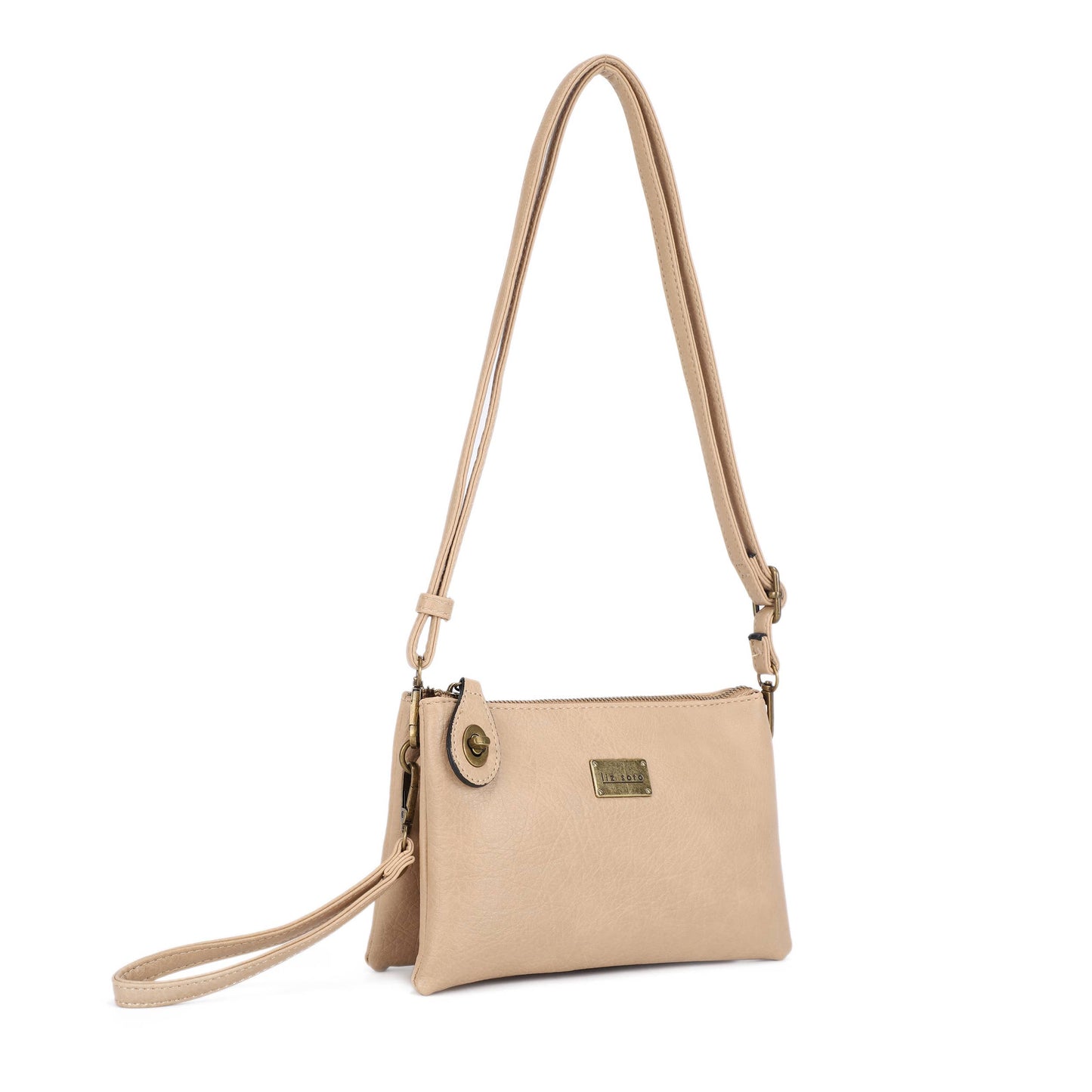 Ella 3311 cross-body and wristlet: Lt. Grey / Cross body - Liz Soto