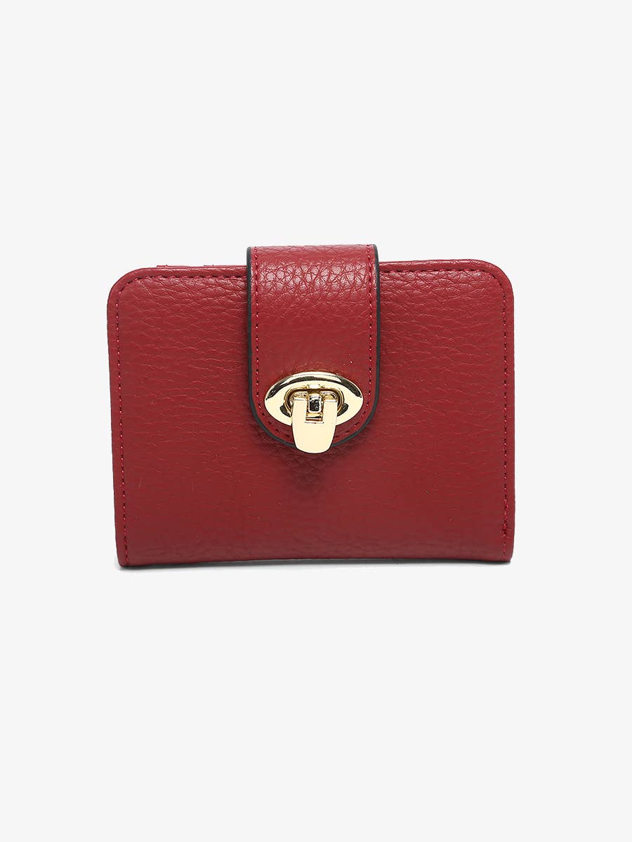 Margot Wallet w/ Twist Lock Closure: Brown
