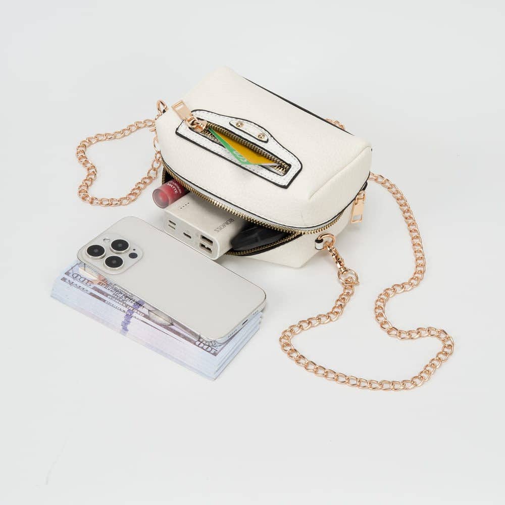 Mia Mini Crossbody with Gold Link Chain