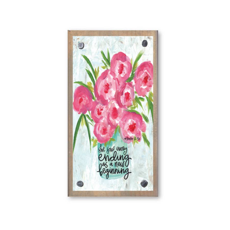 New Beginning Driftwood Happy Block