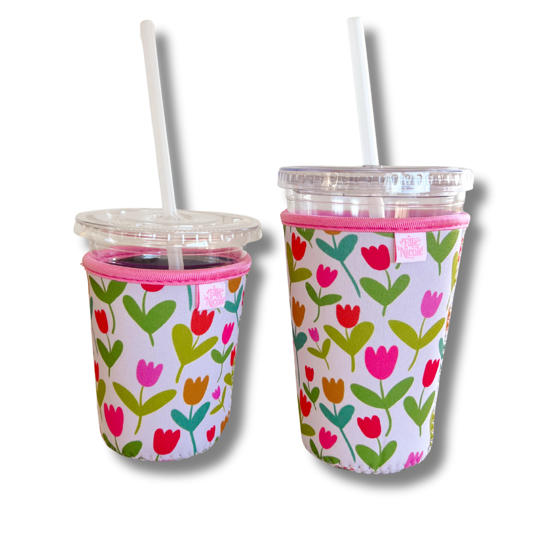 Coffee Cup Cover - Tulips - Iced Drink Sleeve: Large / 24oz