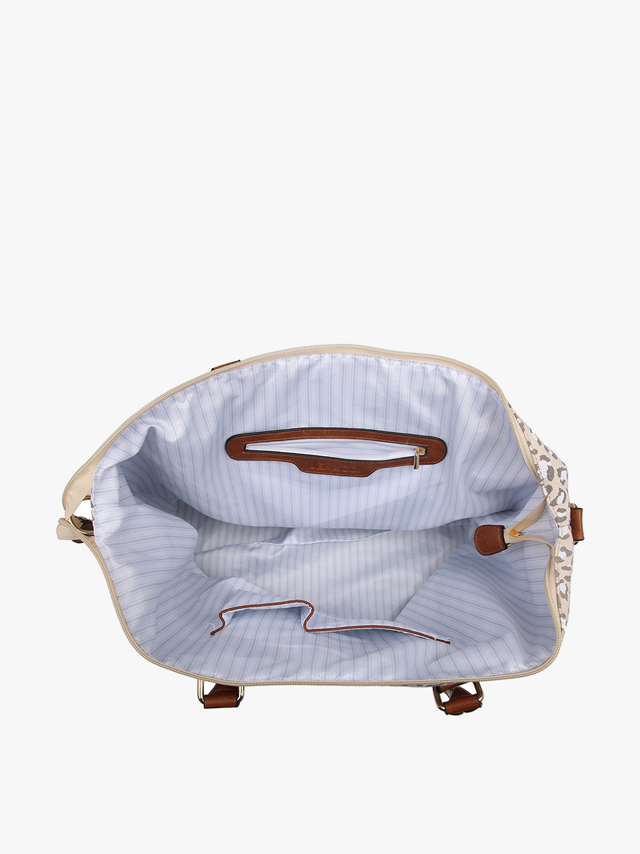 Jen & Co. River Printed Duffle/Weekender: Boho-Rust