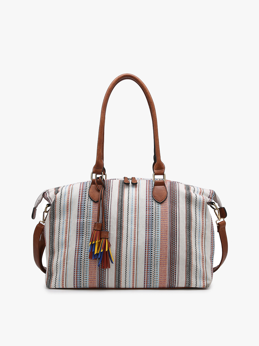 Jen & Co. River Printed Duffle/Weekender: Boho-Rust