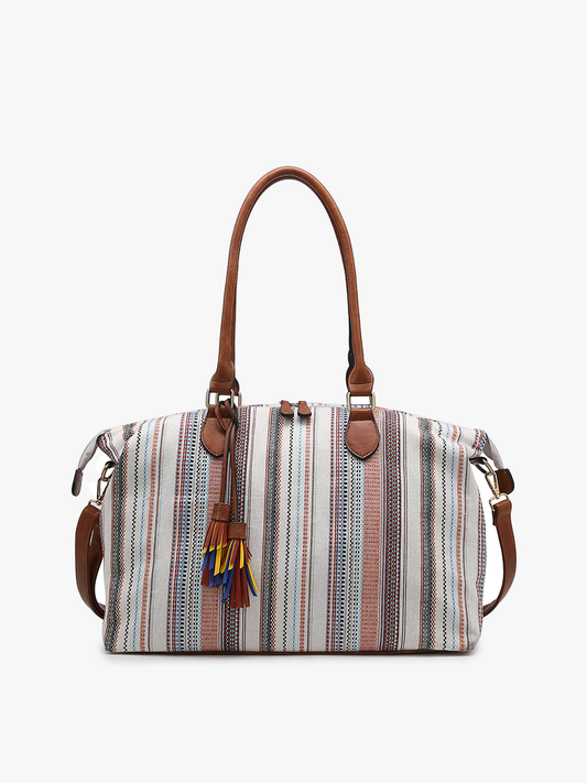 Jen & Co. River Printed Duffle/Weekender: Boho-Rust
