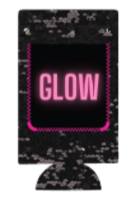 GLOW on Black Sequin Slim Can Cooler: Black / One Size