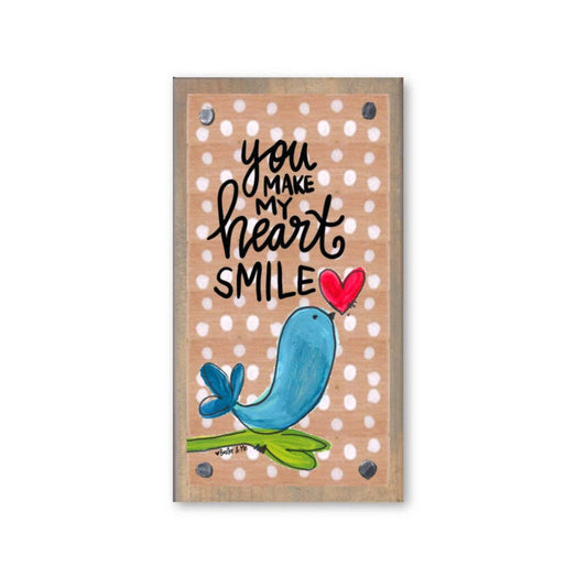 Heart Smile Driftwood Happy Block