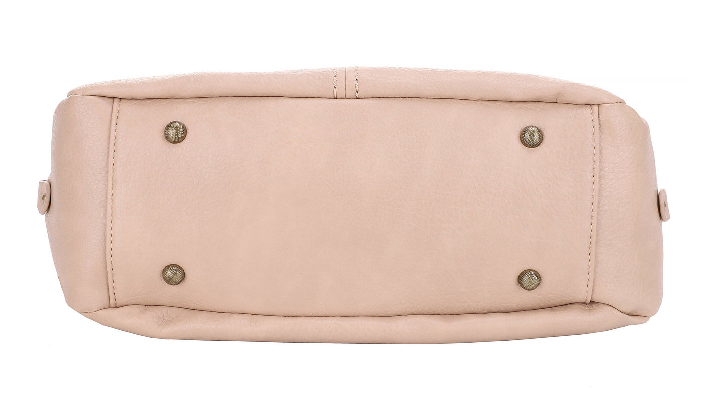 Liz Soto Madison 3321 Hobo with detachable wristlet: Almond