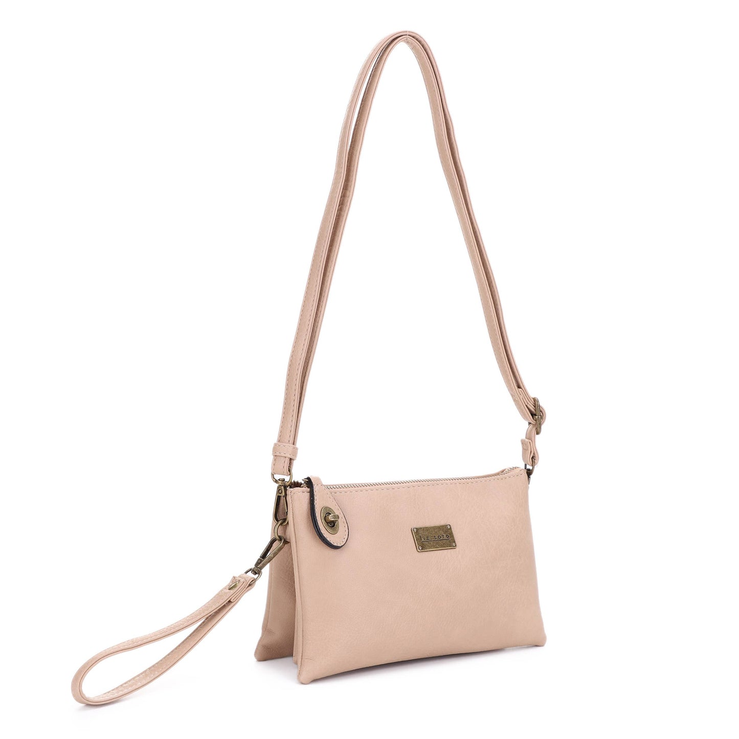 Ella 3311 cross-body and wristlet: Lt. Bronze / Cross body