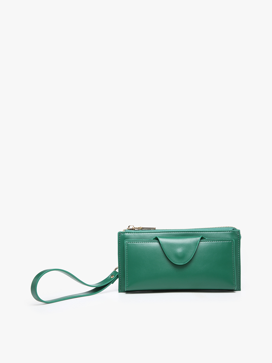 Kyla RFID Wallet w/ Snap Closure: Coffee