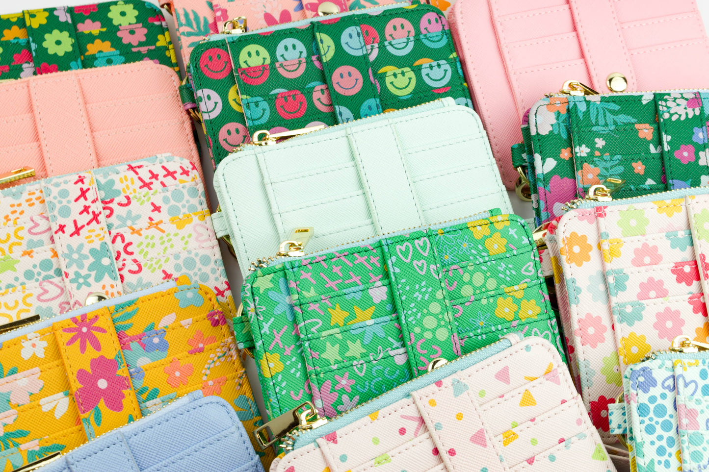 Wallet Keychain | Blush Rainbow Garden