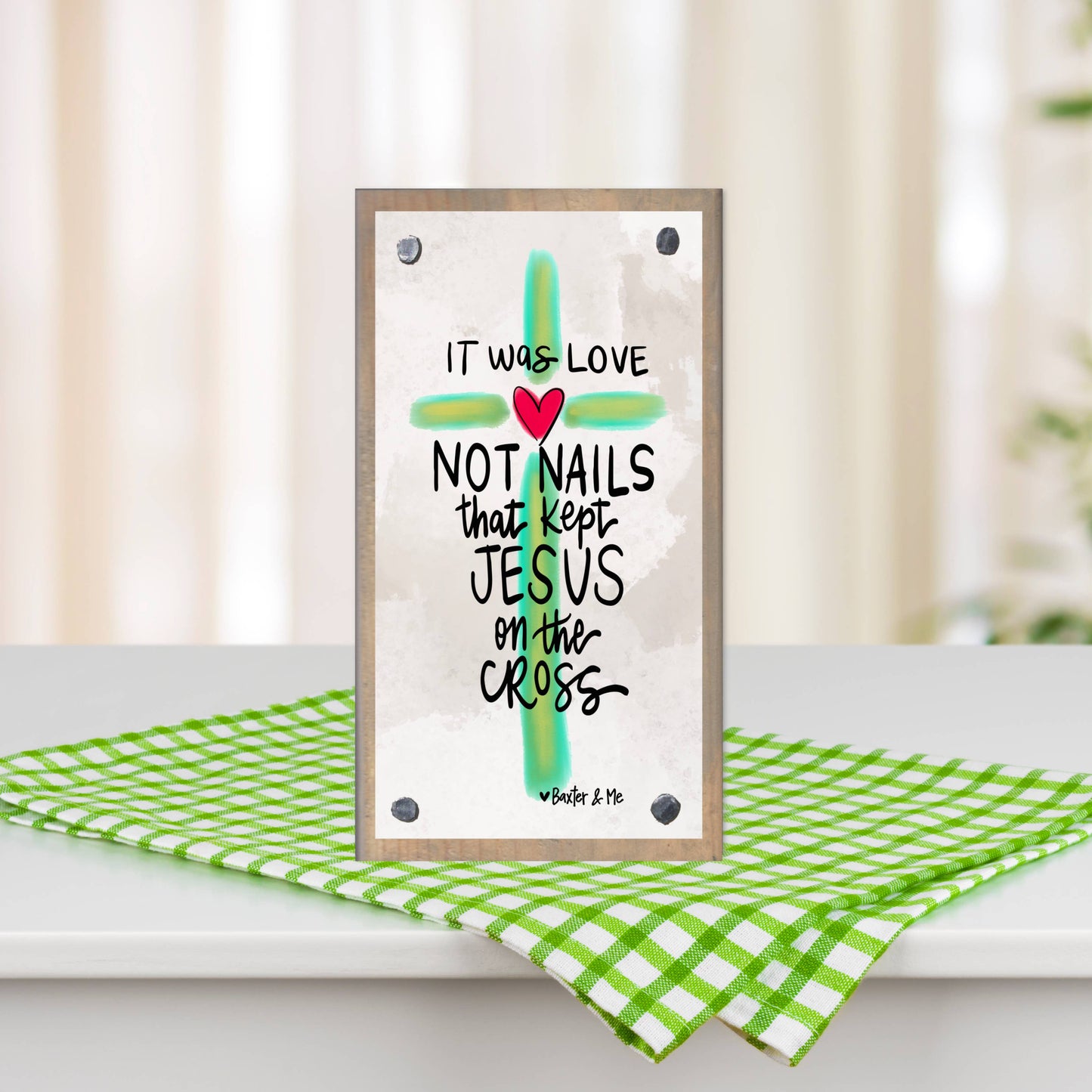 Love Not Nails Driftwood Happy Block