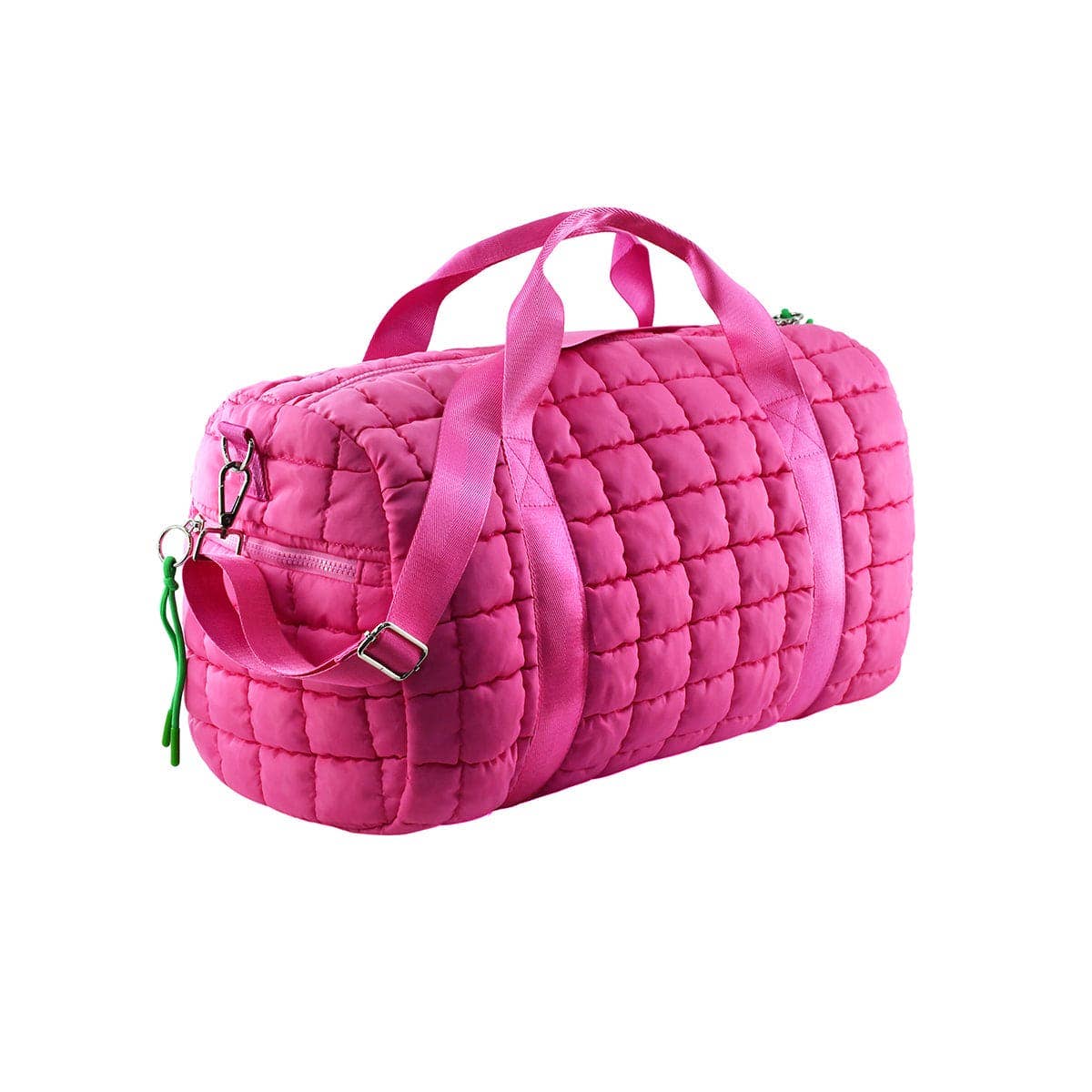 Quilted Puffer Weekender/Duffel Bag: Wine