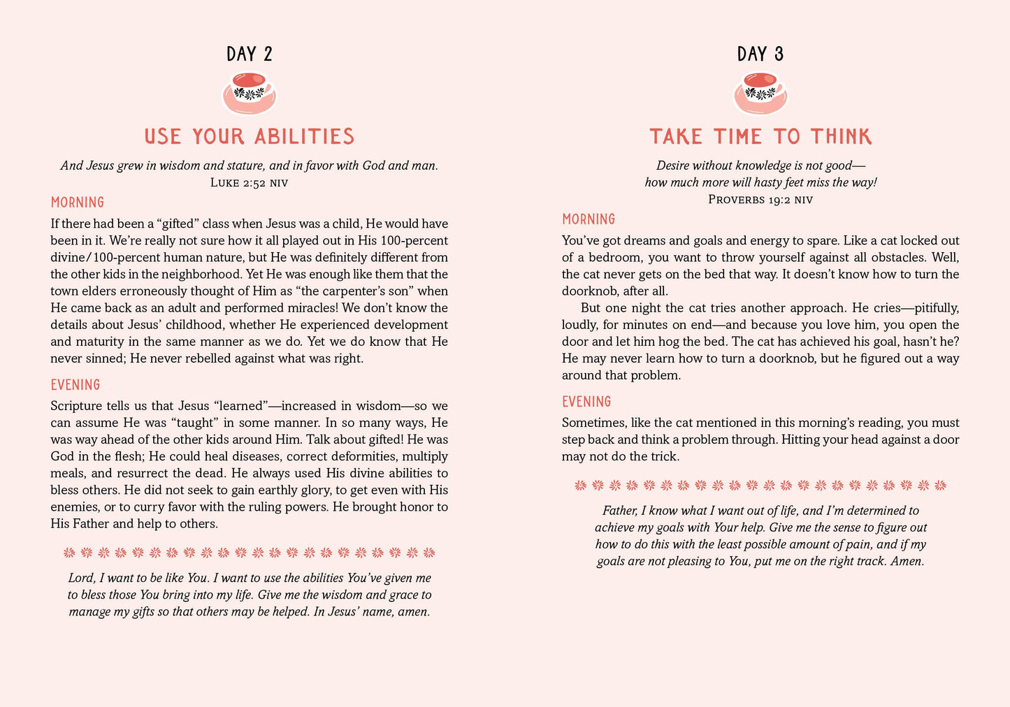 Daily Wisdom for Teen Girls Morning and Evening