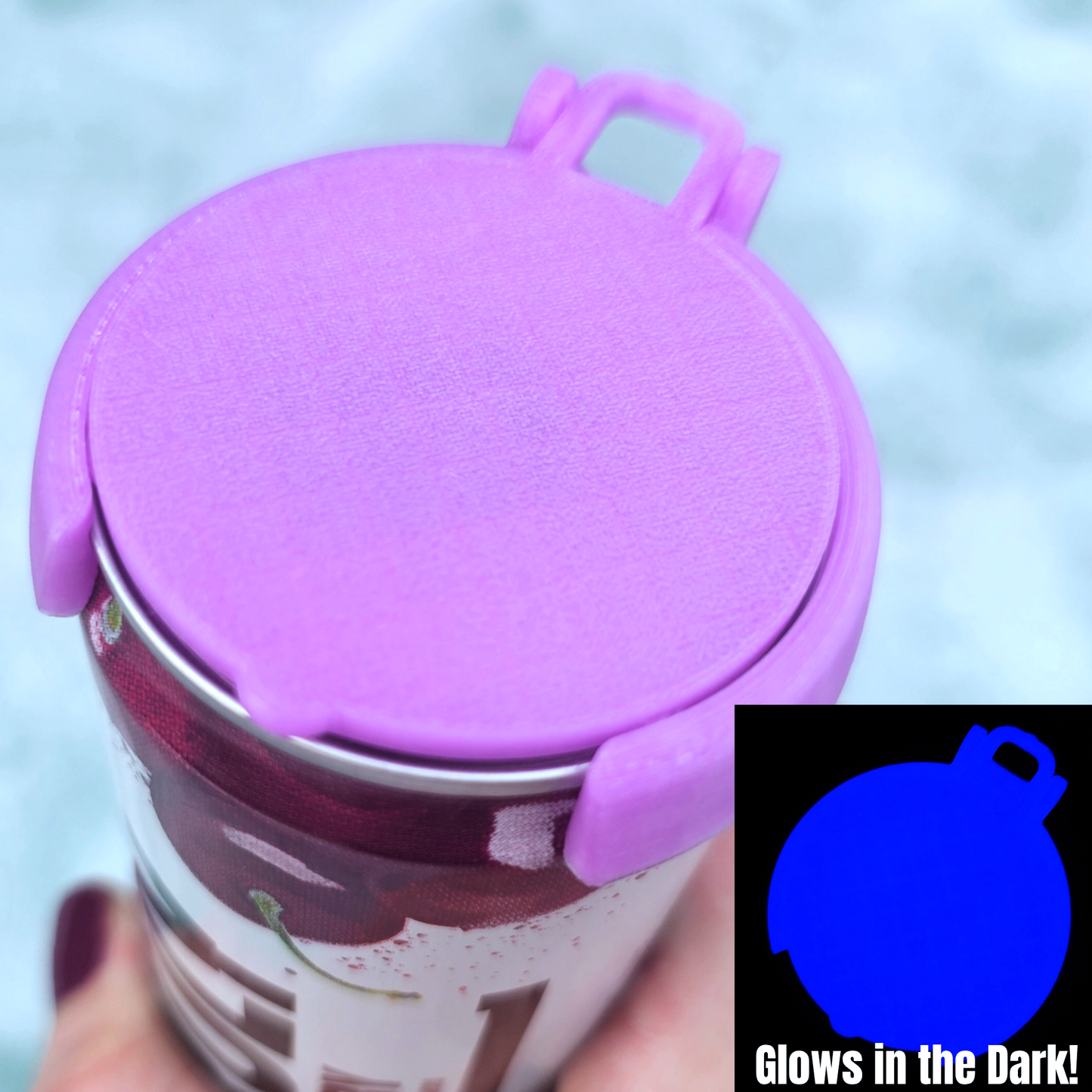 12 oz Can Lids, Can Topper, Cover: Purple