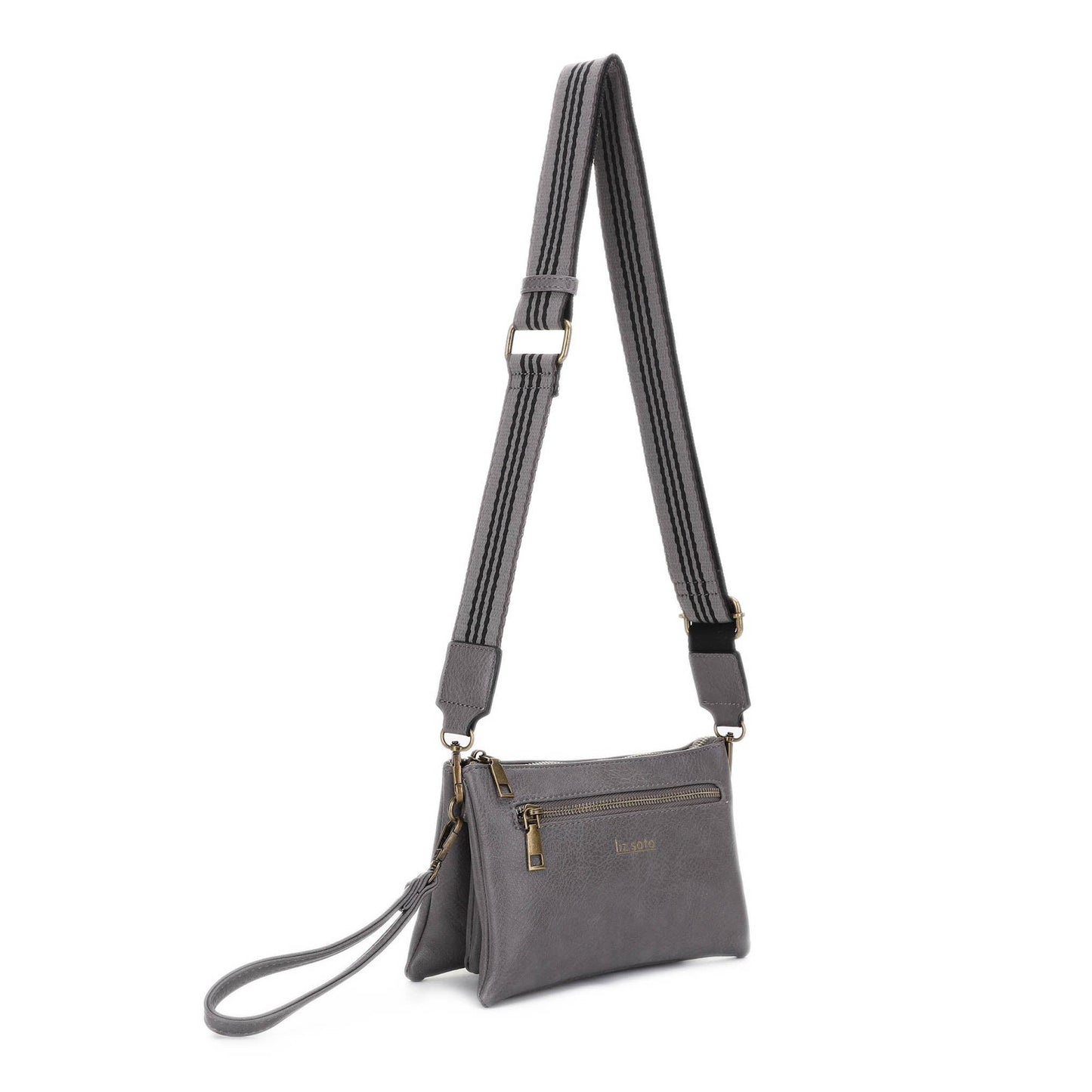 Liz Soto Chloe 3317 cross body or wristlet: Grey