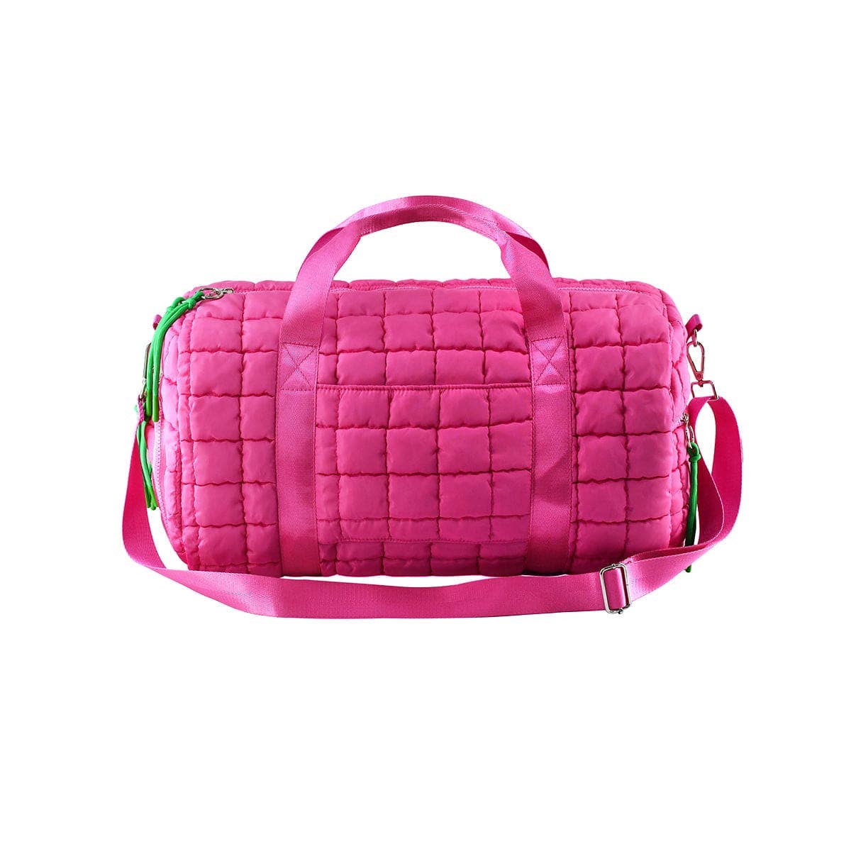 Quilted Puffer Weekender/Duffel Bag: Black