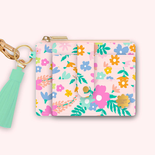 Wallet Keychain | Blush Rainbow Jungle