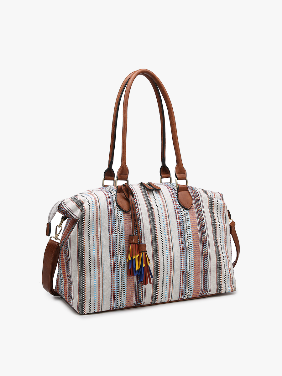 Jen & Co. River Printed Duffle/Weekender: Boho-Rust