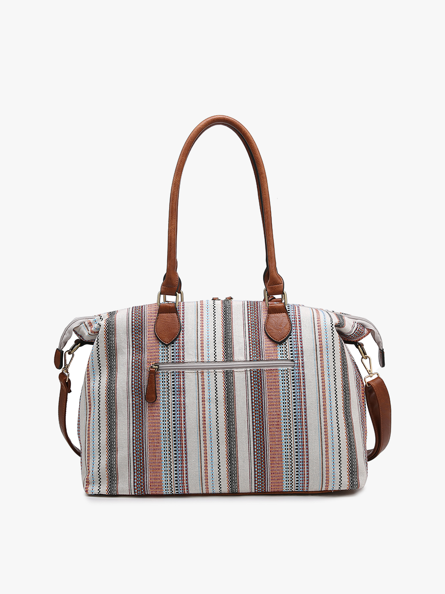 Jen & Co. River Printed Duffle/Weekender: Boho-Rust