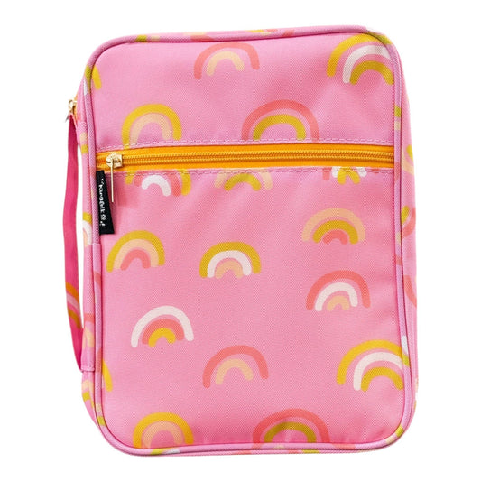 Pink Happy Rainbow Bible Cover