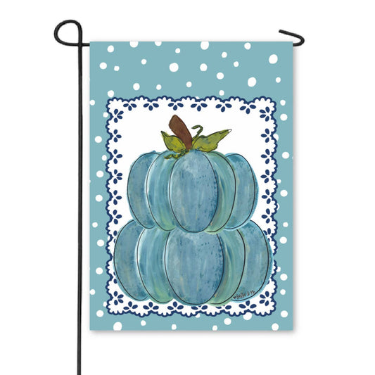 Grannys Pumpkin Doily Garden Flag