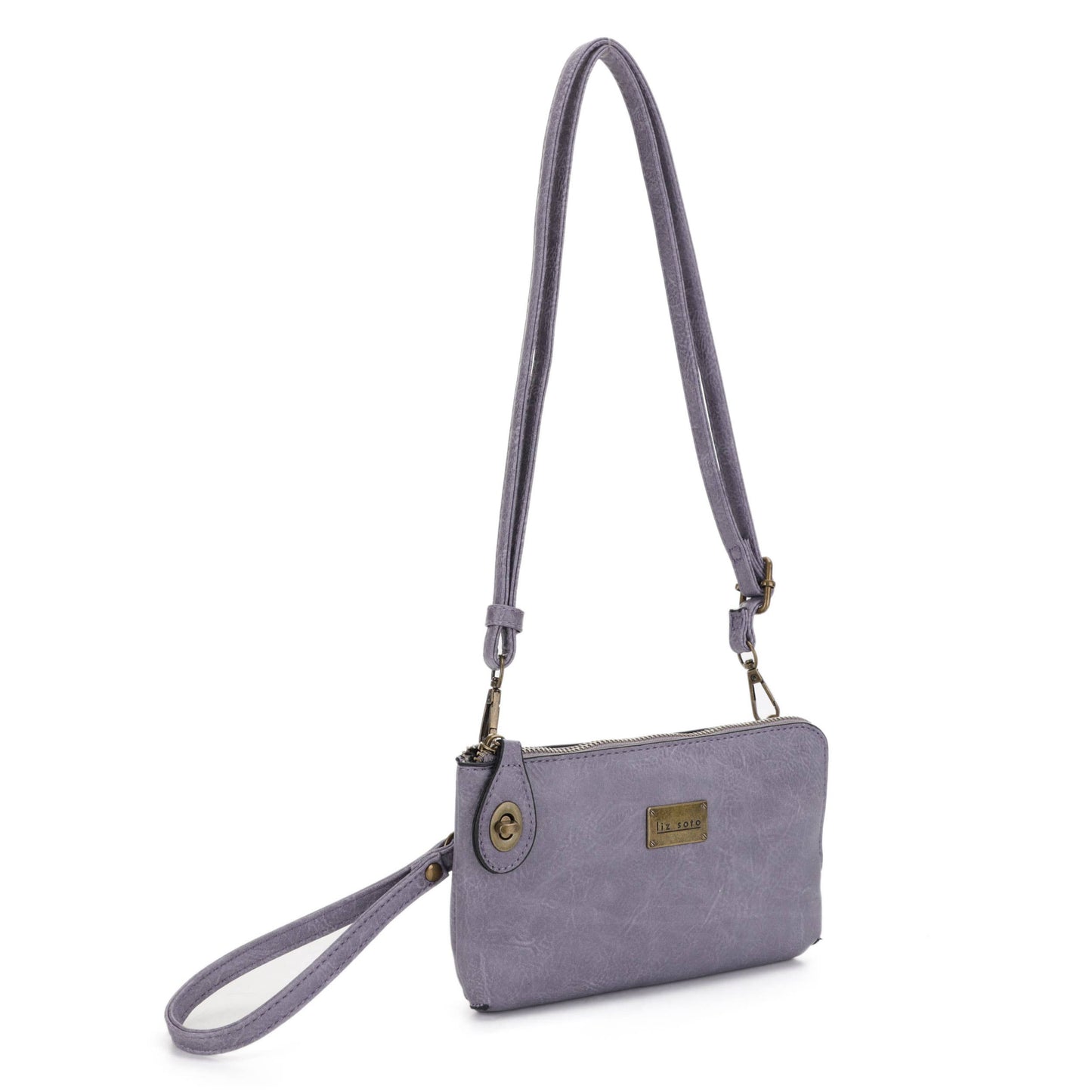 Tina 3307 cross-body, wallet, cell phone and wristlet: Grey / Cross body