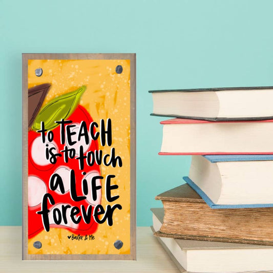 Teach Touch A Life Forever Driftwood Happy Block