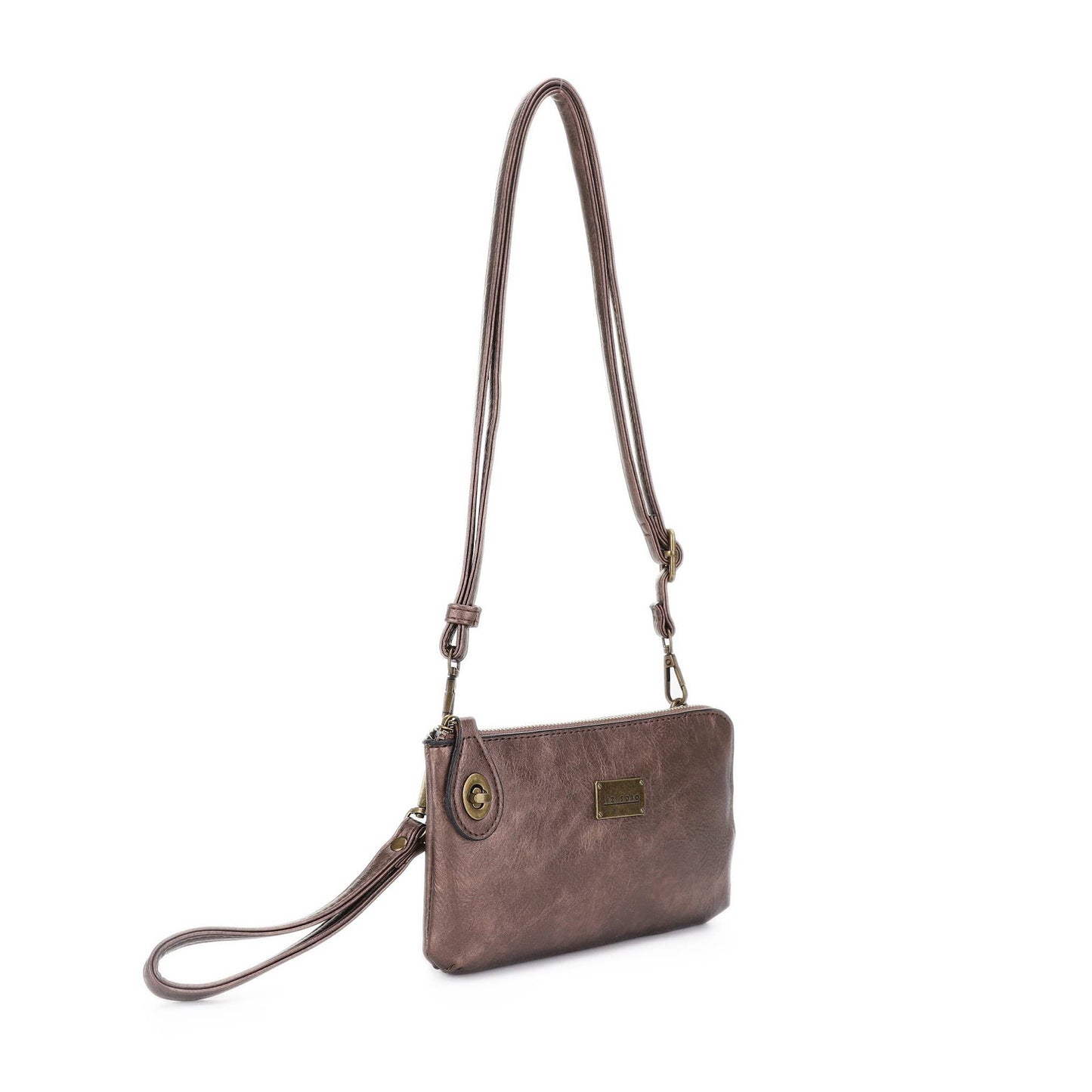 Tina 3307 cross-body, wallet, cell phone and wristlet: Grey / Cross body