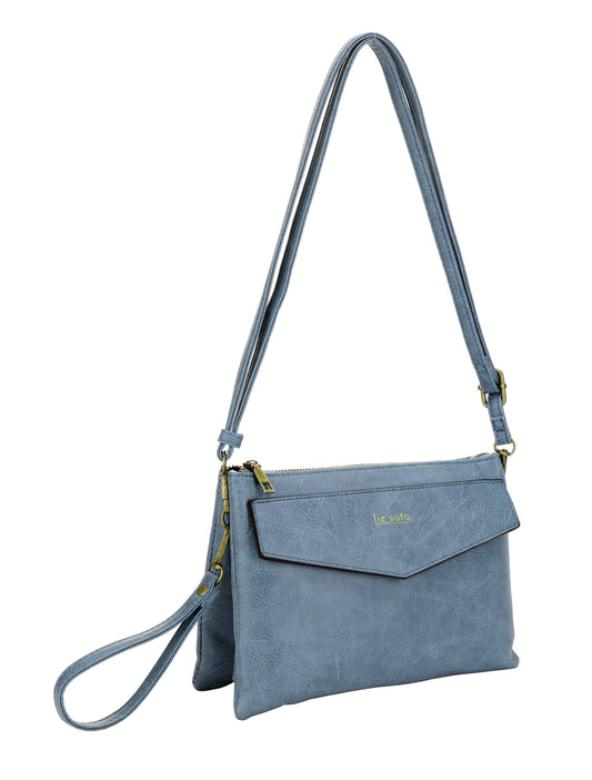 Lexi 3318 cross body with wristlet: Denim