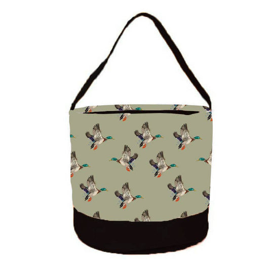 Green Mallard Duck Round Storage Bin