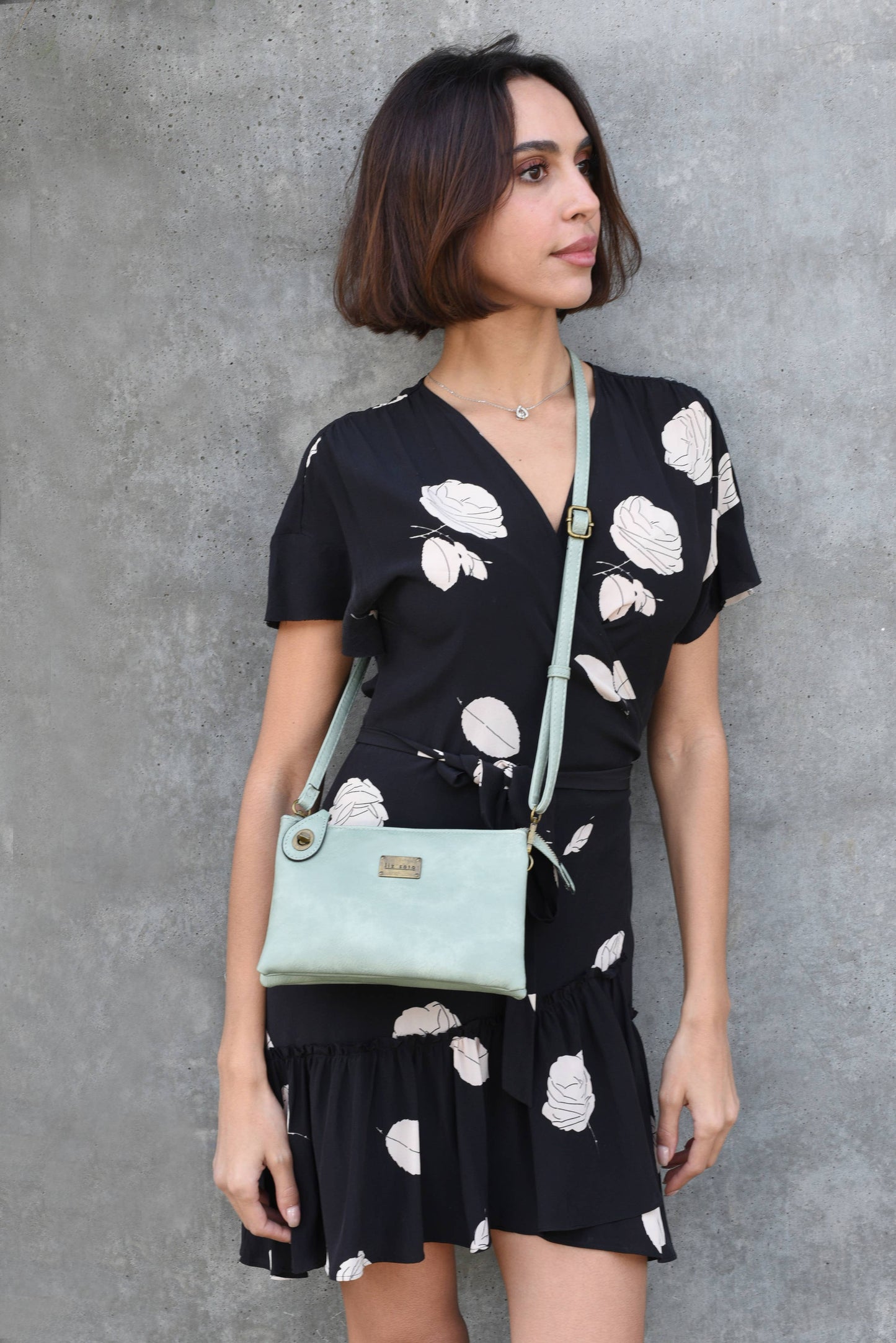 Ella 3311 cross-body and wristlet: Denim / Cross body - Liz Soto